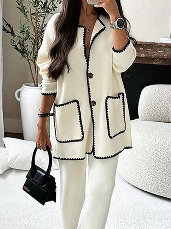 GR | Women's elegant two-piece fashion suit set 