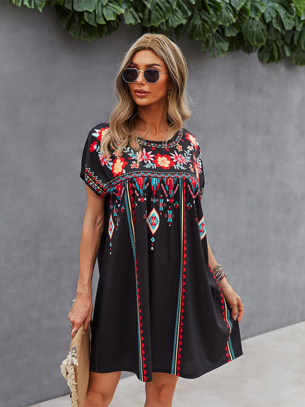 GR | New casual holiday loose short dress 