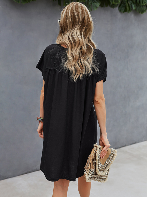 GR | New casual holiday loose short dress 
