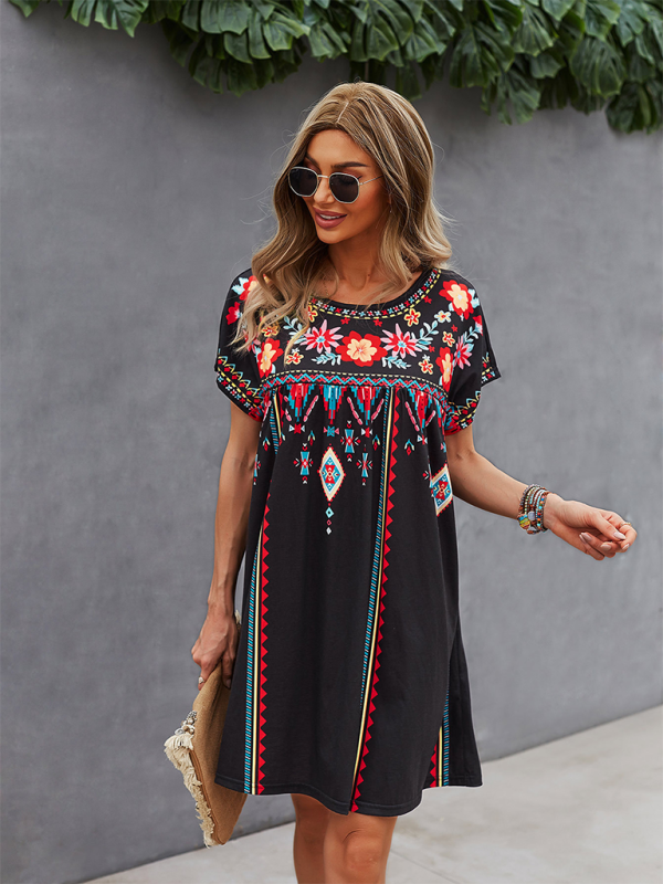 GR | New casual holiday loose short dress 