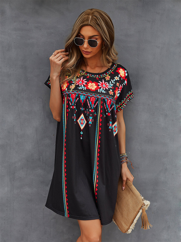 GR | New casual holiday loose short dress 