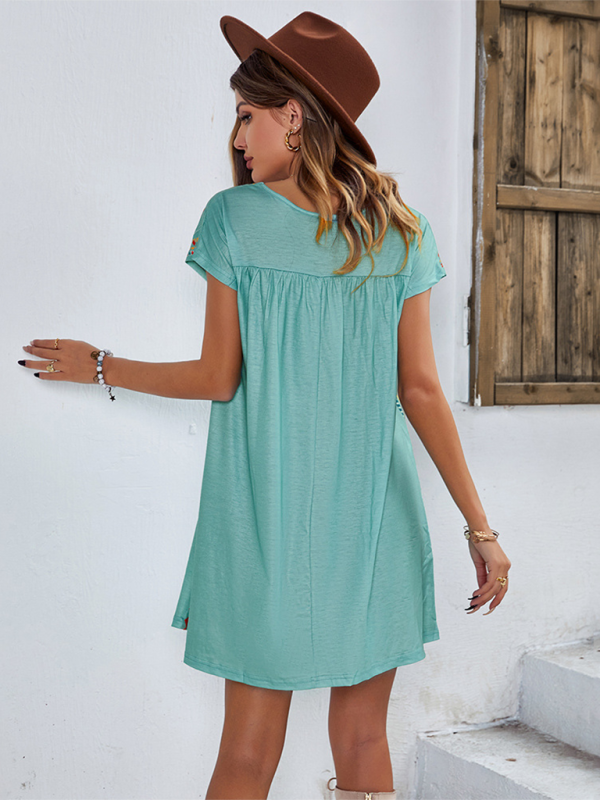 GR | New casual holiday loose short dress 