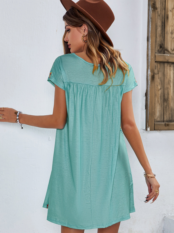 GR | New casual holiday loose short dress 
