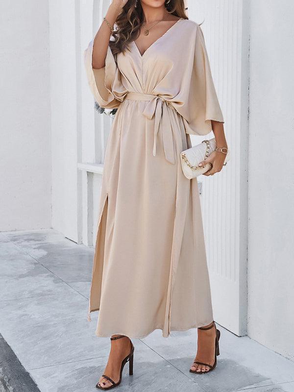 GR | Women's Elegant V-Neck Loose Dress 