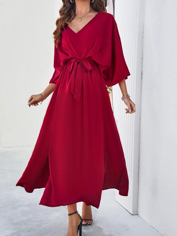 GR | Women's Elegant V-Neck Loose Dress 