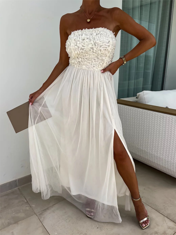 GR | New fashionable slit party casual holiday dress 