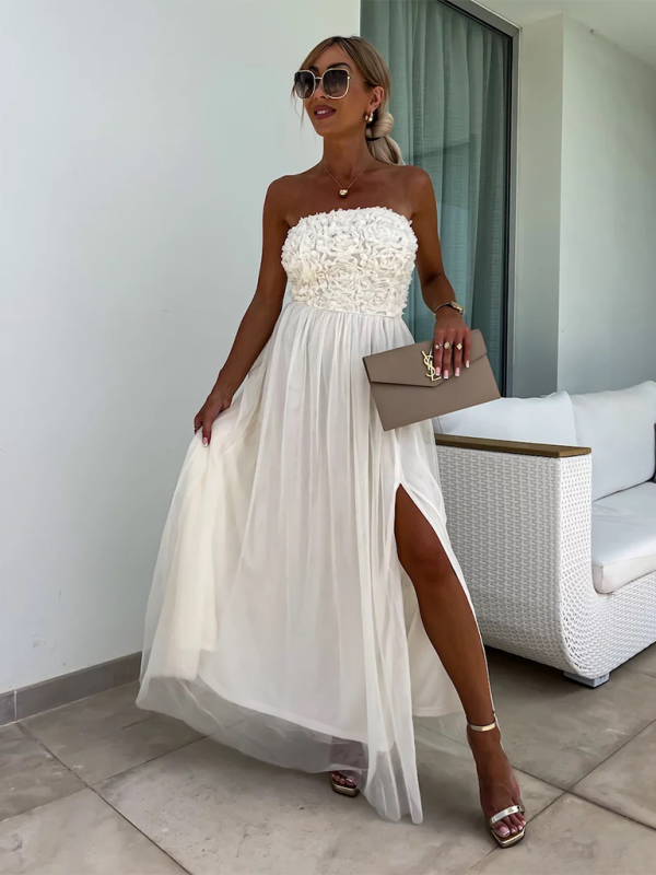 GR | New fashionable slit party casual holiday dress 