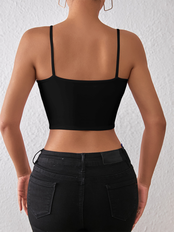GR | Spring and summer sexy midriff-baring spaghetti top 