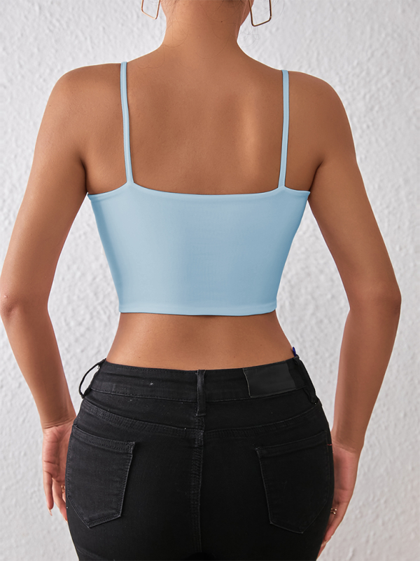 GR | Spring and summer sexy midriff-baring spaghetti top 