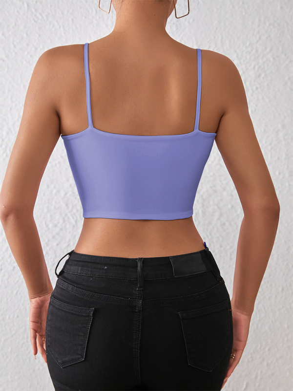 GR | Spring and summer sexy midriff-baring spaghetti top 