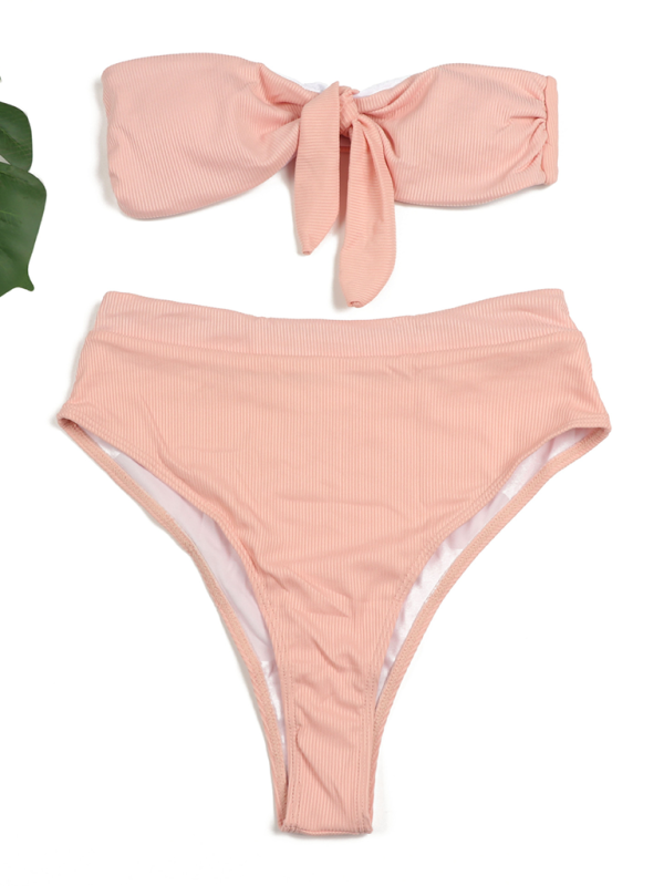 GR | Women's High-Waisted Bikini Tube Top Swimsuit 