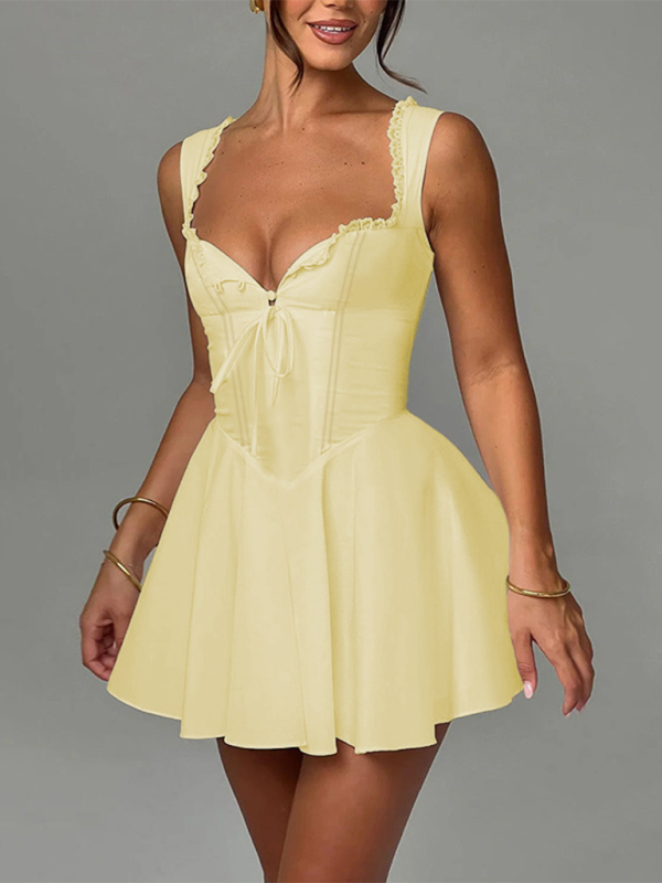 GR | New Backless Sling Lace Dress 