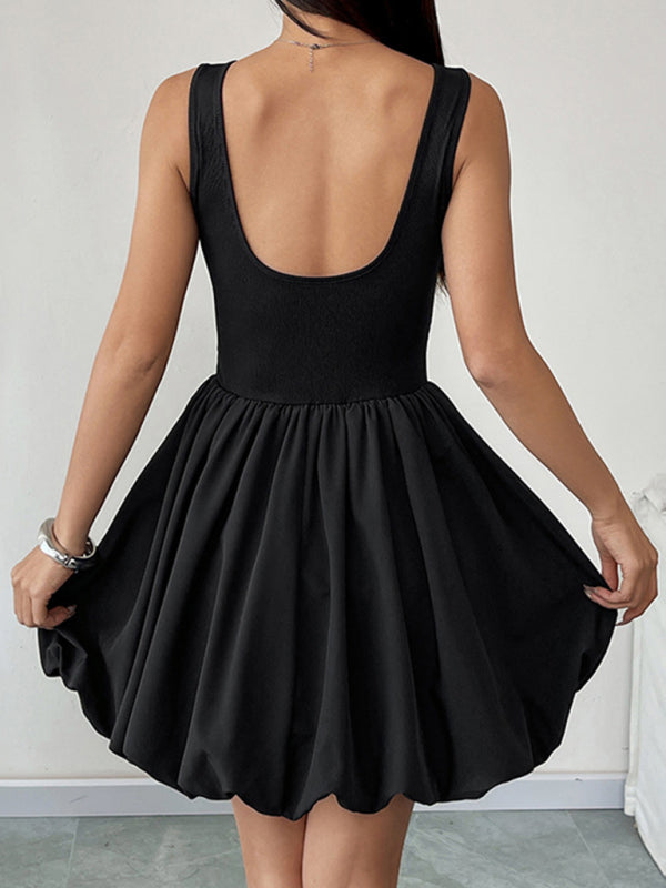 GR | Neues Ärmelloses Blumiger Minikleid Weste Kleid