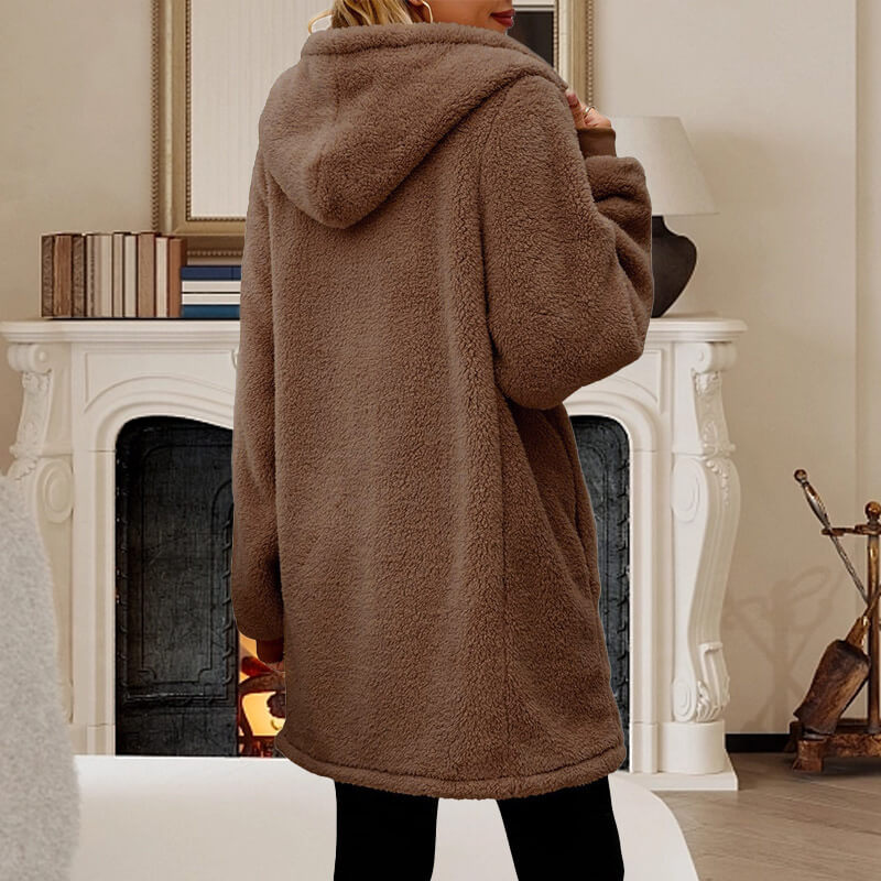 GR | Soft Fleece Winter Jacket for Women with Hood