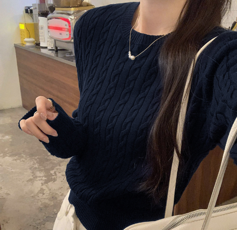 GR | Strickpullover mit R halsausschnitt
