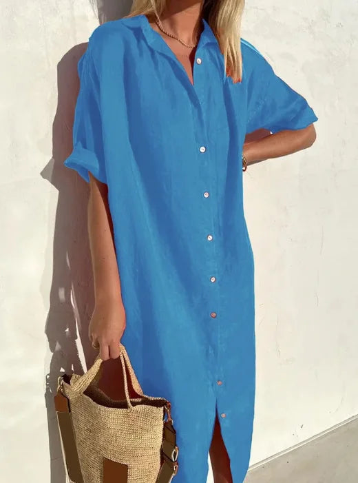 GR | Linen shirt dress