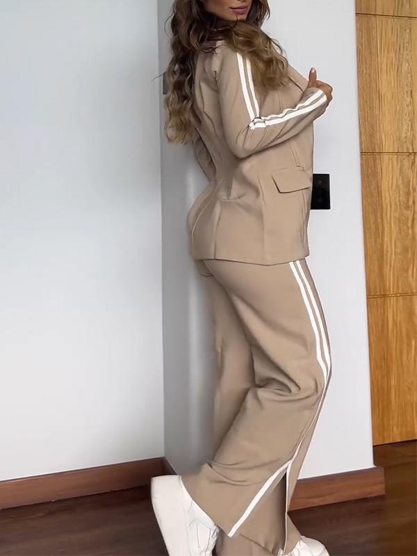 GR | Chic striped blazer set for women