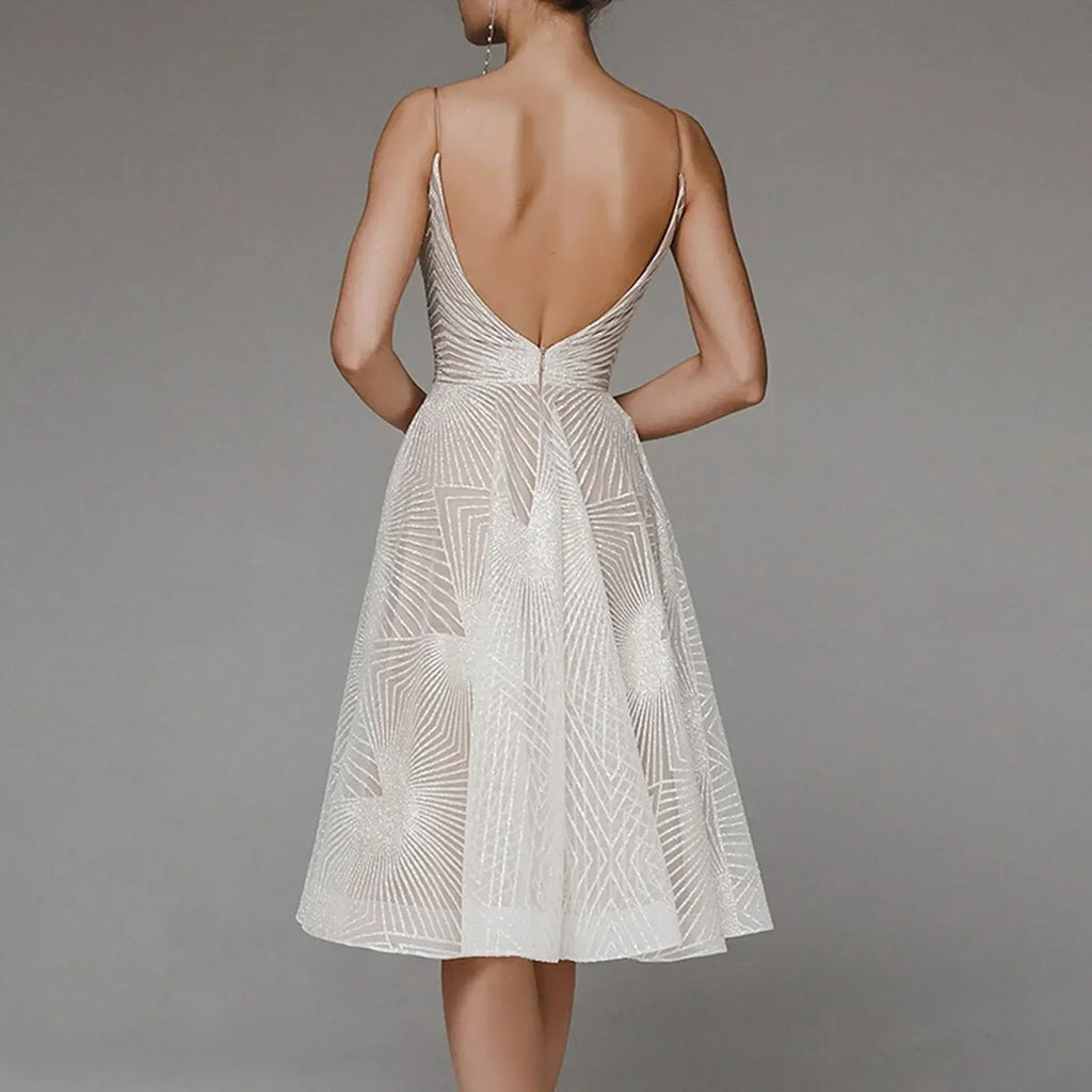 GR | Damen Besticktes Luxuskleid