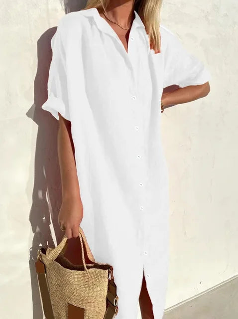 GR | Linen shirt dress