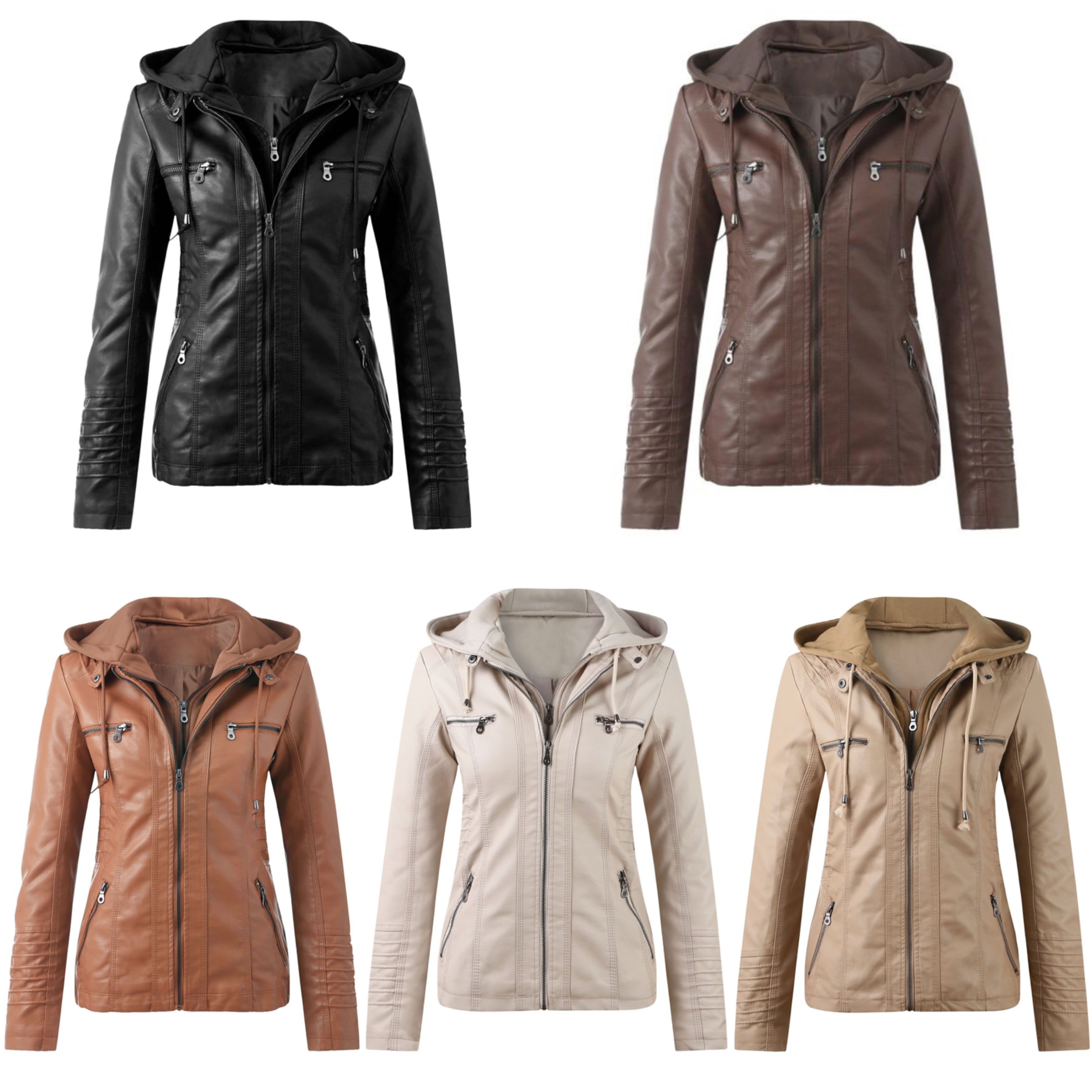 GR | Designer Leather Jacket with Hood