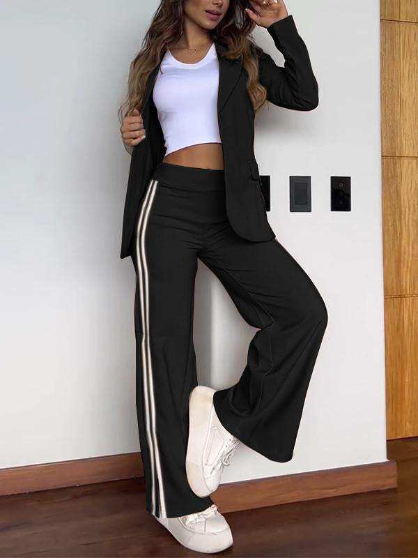 GR | Chic striped blazer set for women