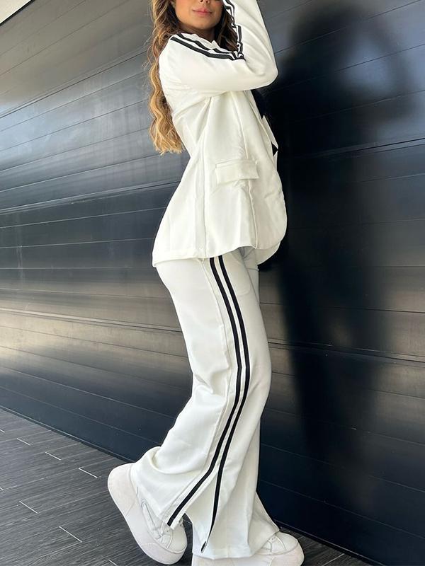GR | Chic striped blazer set for women