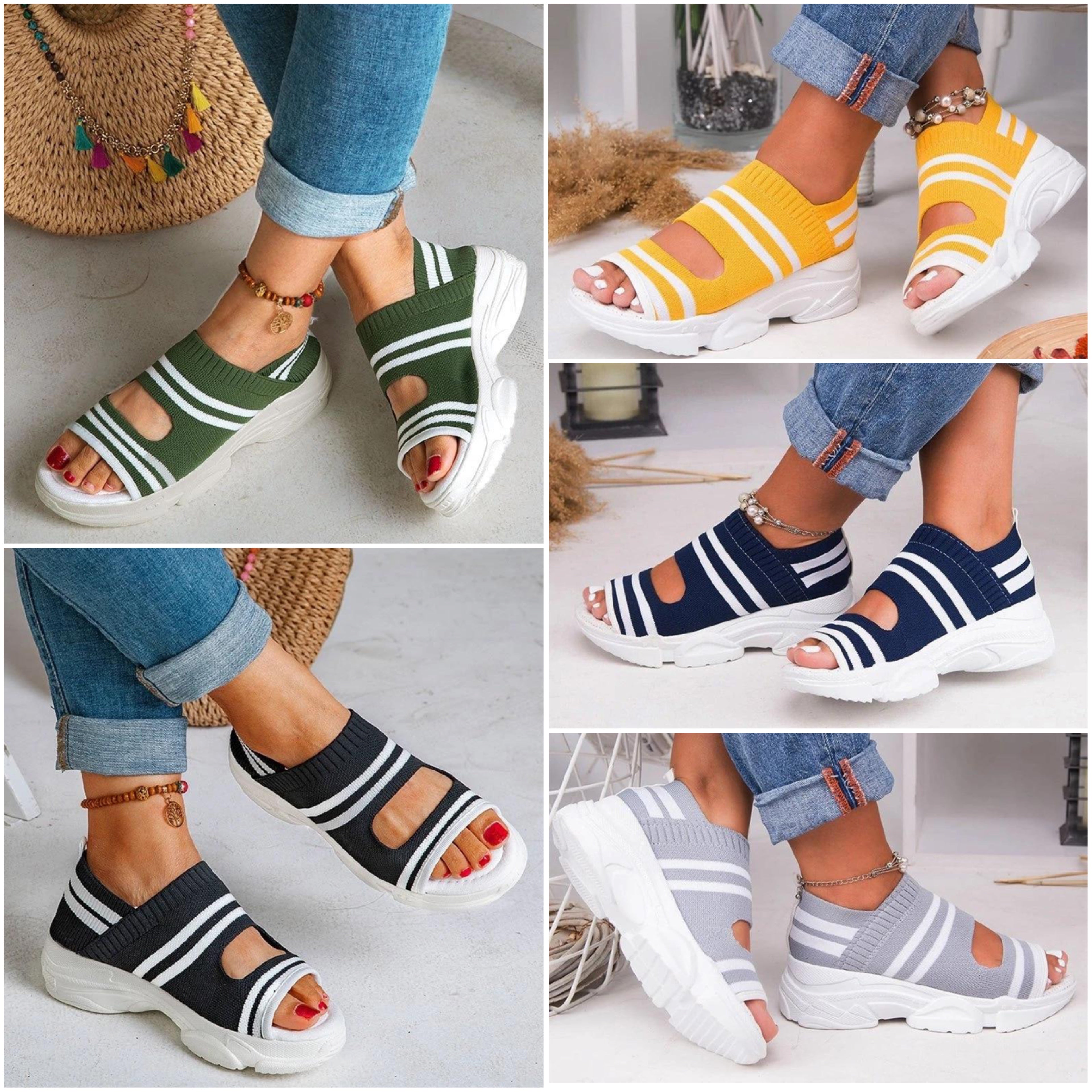 GR | Canvas platform sandals