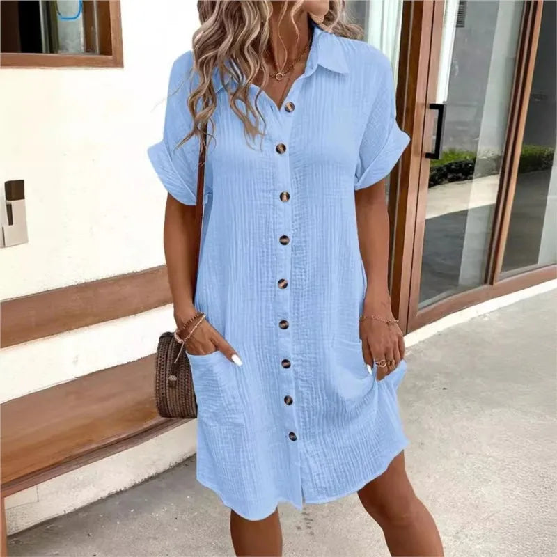 Summer dress with collar