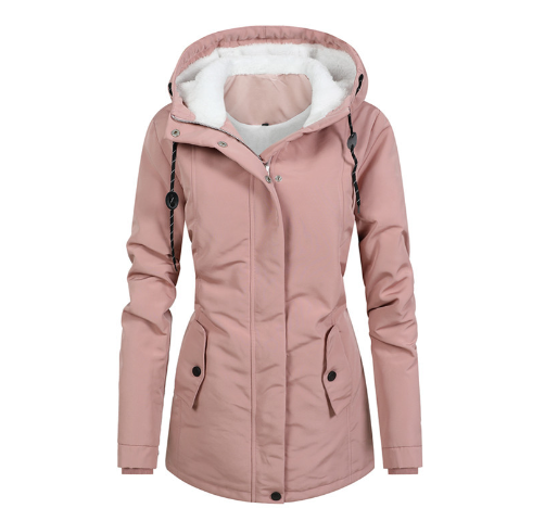 GR | Lined winter coat with hood, waterproof, women's