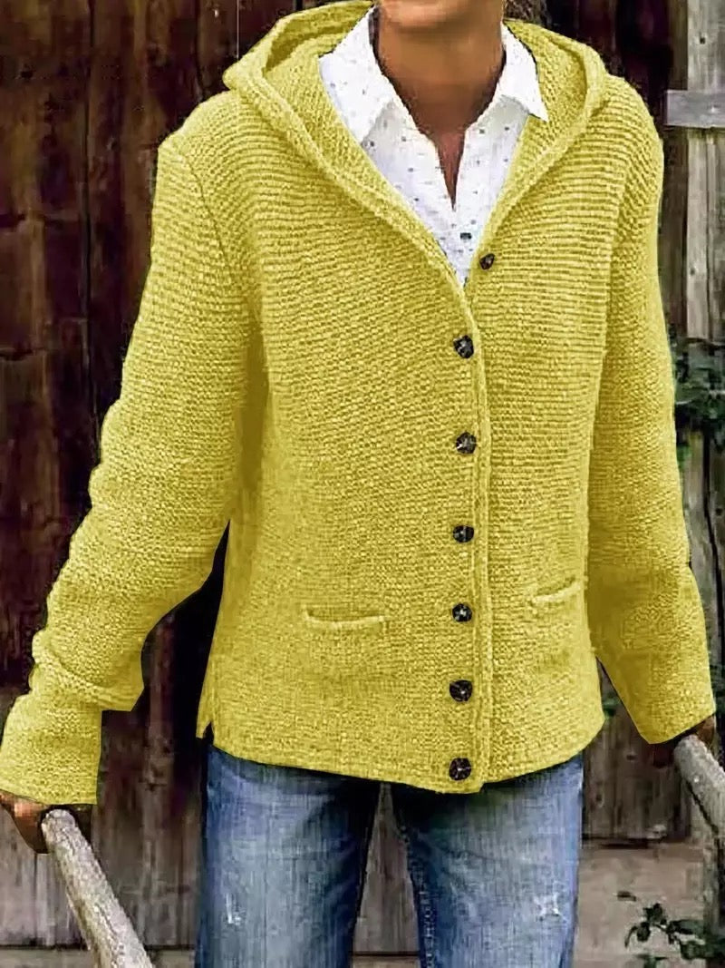 GR | Knitted cardigan with hood