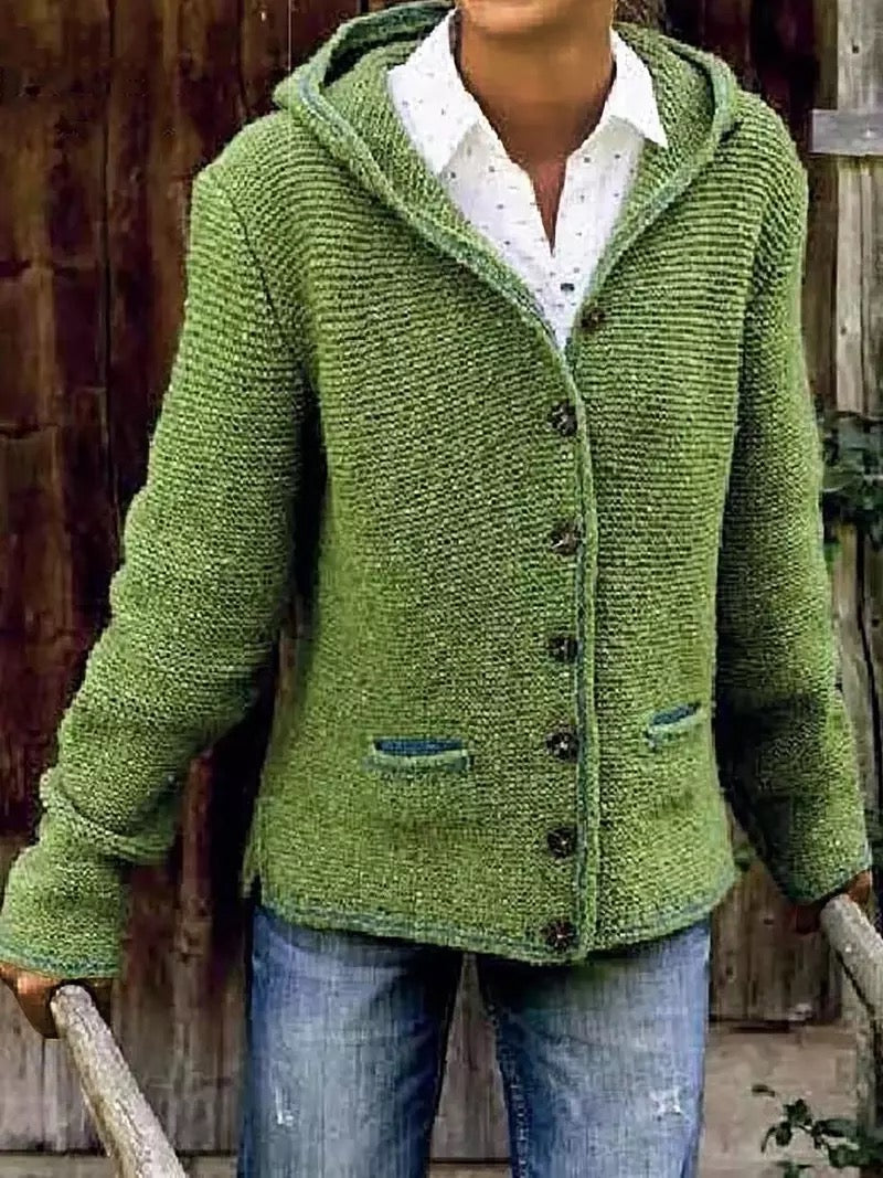 GR | Knitted cardigan with hood