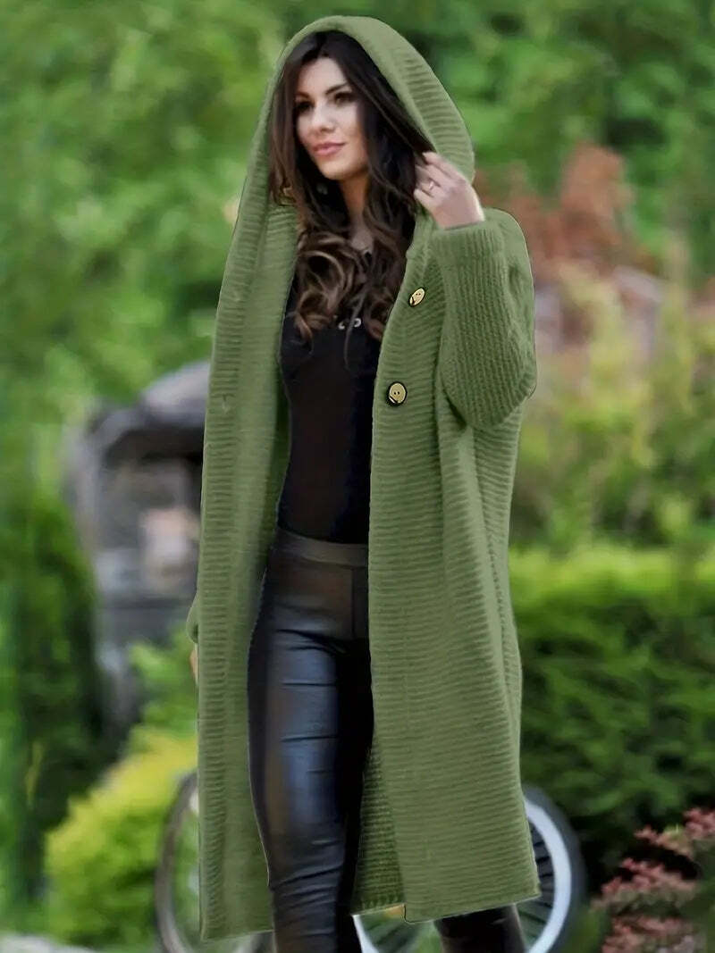 GR | Warme, Lange Strickjacke