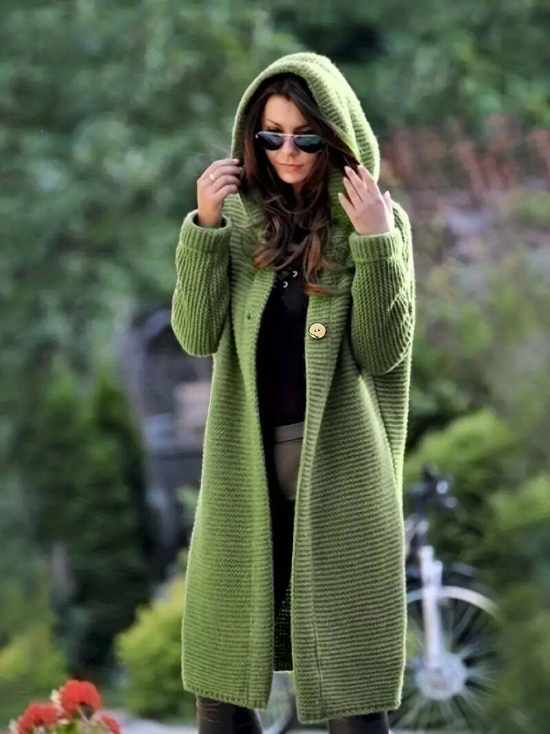 GR | Warme, Lange Strickjacke