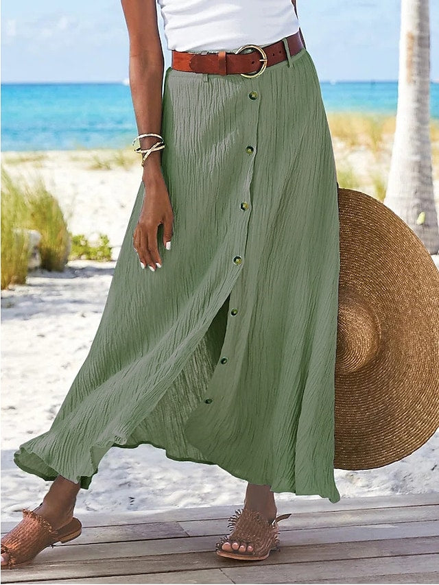 GR | Long linen skirt for women Zelda