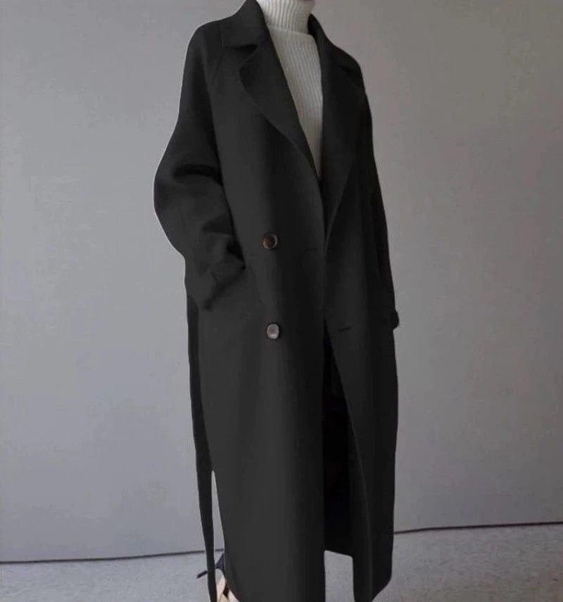 GR in winter": 'StyleGrace' long wool coat with belt