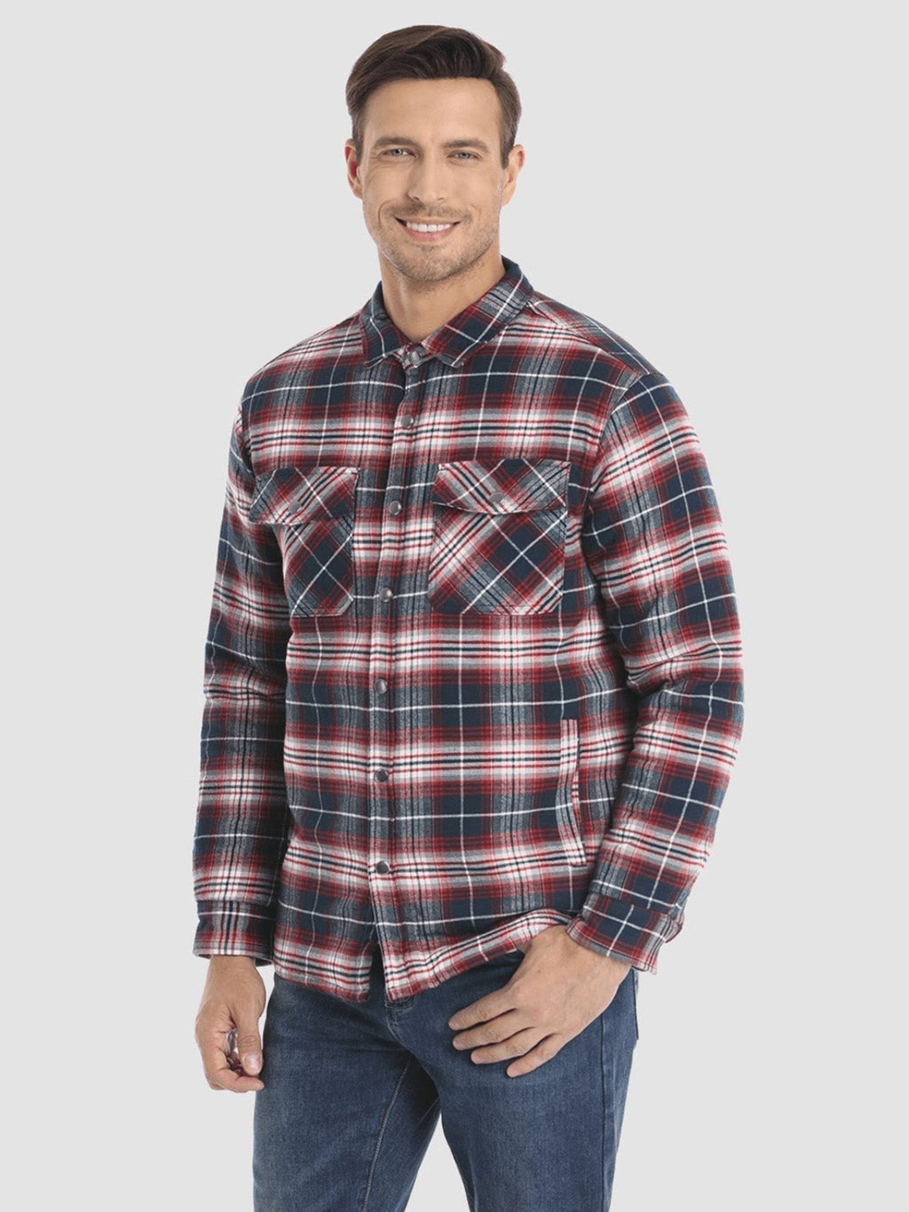 GR | Casual long-sleeved striped jacket with buttons