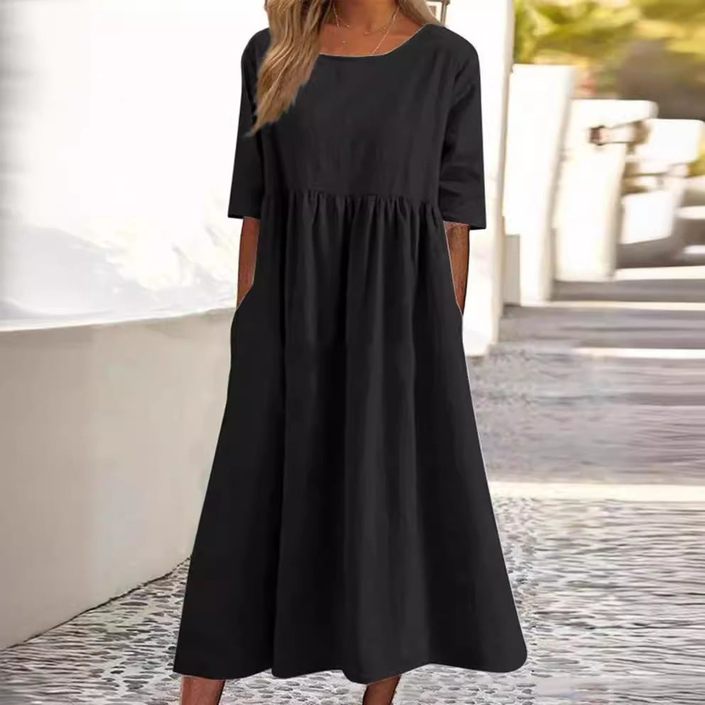 GR | HALBSCHLÜPFEN MIDI-KLEID