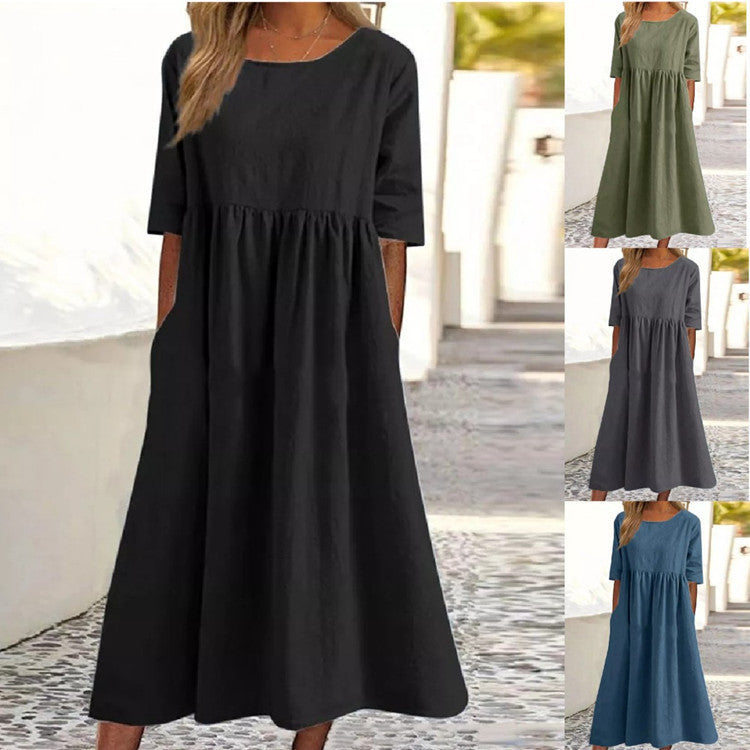 GR | HALBSCHLÜPFEN MIDI-KLEID