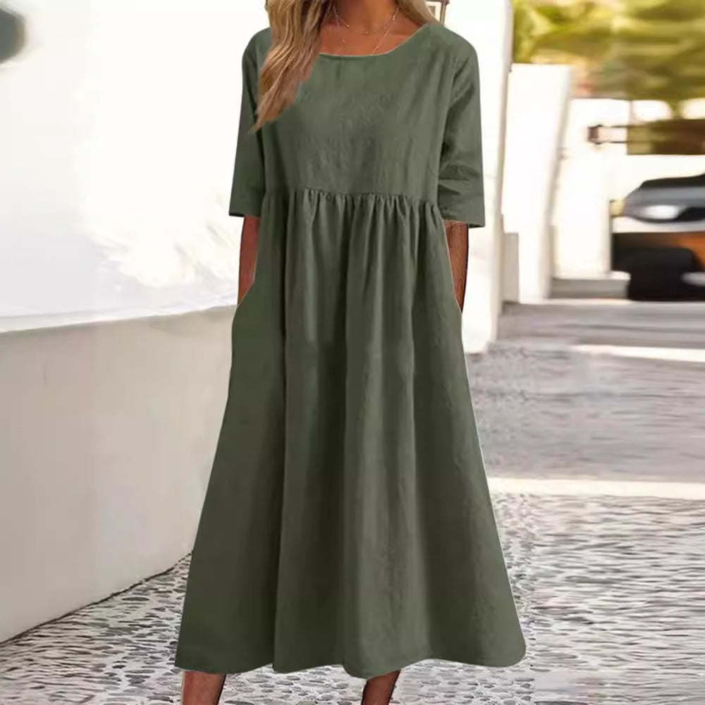 GR | HALBSCHLÜPFEN MIDI-KLEID
