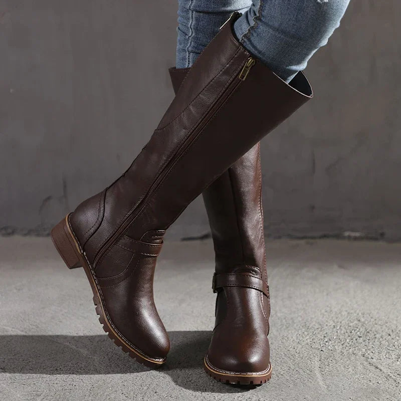 GR | Elegant leather boots – Trendy women's boots for every occasion