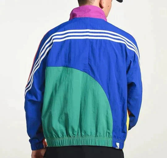 GR | Windbreaker Jacket, Lightweight Zip-up Retro 90s Style, Soft Lining, Casual Wear