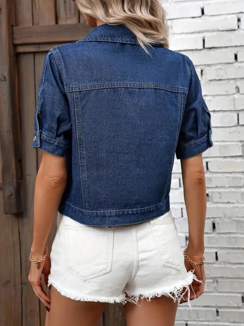 GR | Jack Kurze Ärmel Denim Jacke