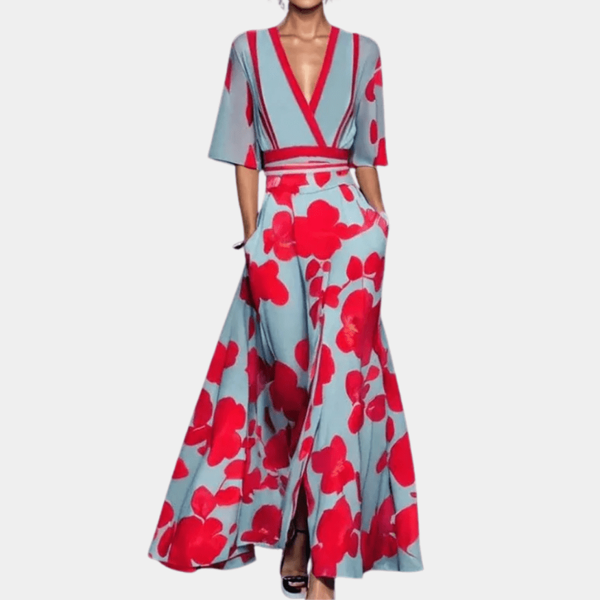 GR | Luxuriöses Blumenkleid Damen Kleid