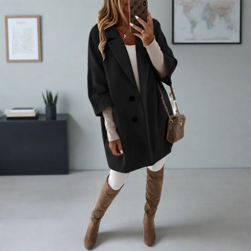 GR - Women's chic oversized coat in ivory