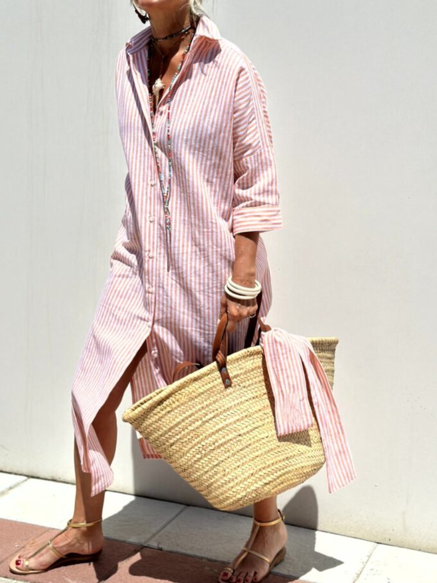 GR | Classic Striped Shirt Dress