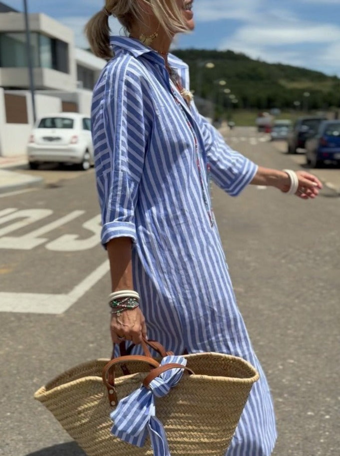 GR | Classic Striped Shirt Dress