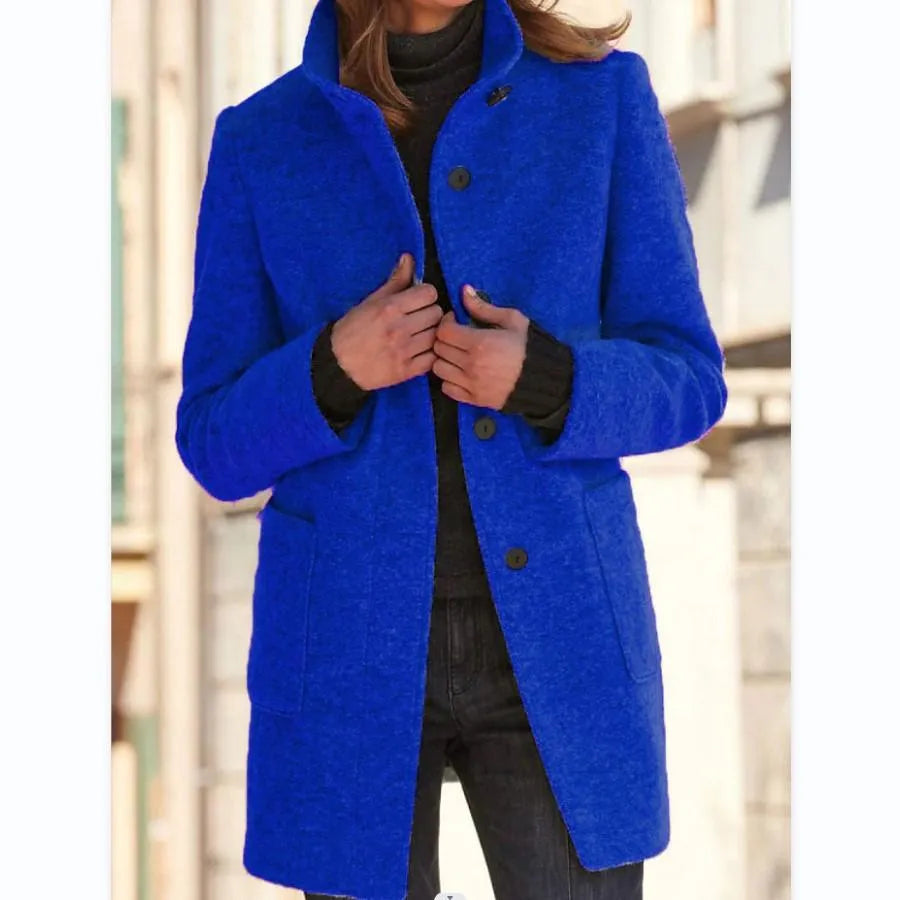 Elegance: Fashionable button-up coat