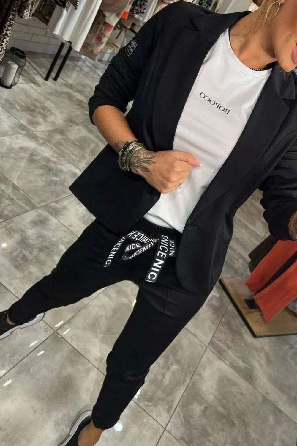 GR | Zweiteiliges Satz Obere Jacke & Elastische Hose
