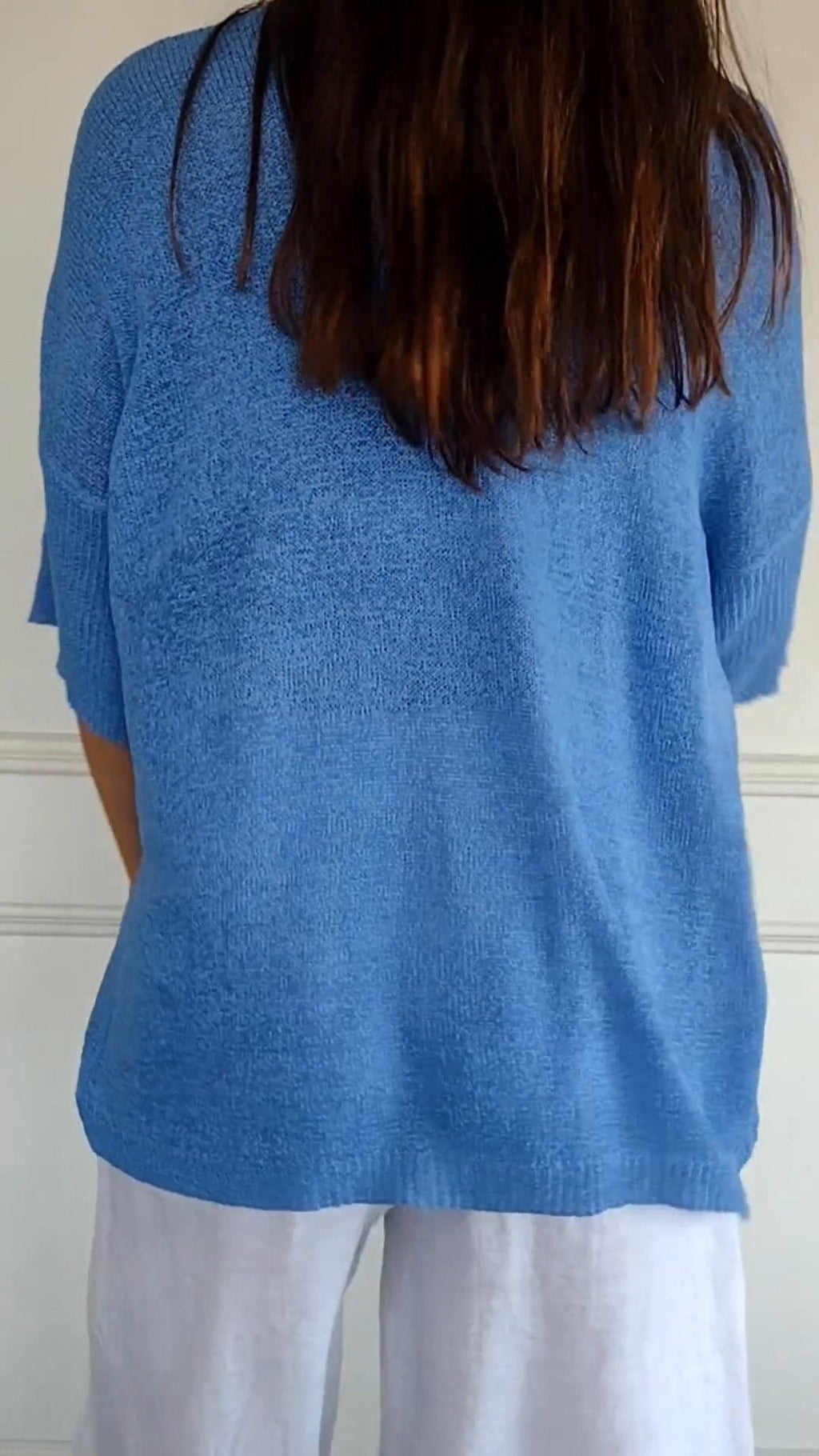 GR knitted top with V-neck