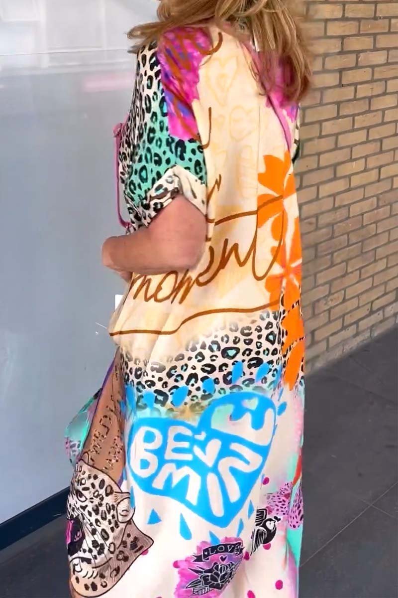GR | Animal Print Midi Kleid